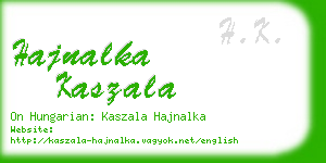 hajnalka kaszala business card